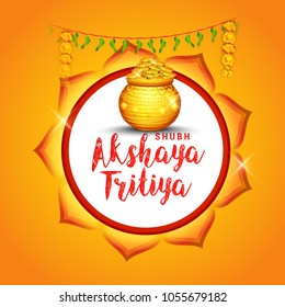 Illustration For Festival Of Akshaya Tritiya Celebration Background.