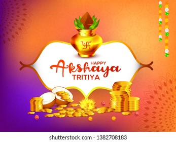 Illustration For Festival Of Akshaya Tritiya Celebration Background.
