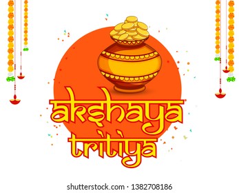 Illustration For Festival Of Akshaya Tritiya Celebration Background.