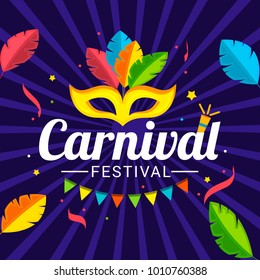 Illustration For Festival Of Carnival Party Poster Or Banner Background.