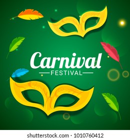 Illustration For Festival Of Carnival Party Poster Or Banner Background.