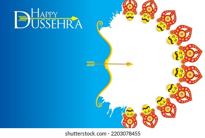 illustration of festival of India Happy Dussehra.