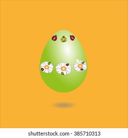 Illustration festive bright egg
Illustration festive bright egg with yellow lettering happy Easter on blue background with shadow