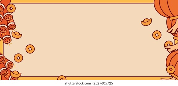 An illustration with a festive theme, featuring a warm, yellow-orange background