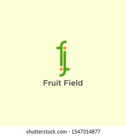 ILLUSTRATION FF WITH LEAF NATURE DESIGN LOGO ICON TEMPLATE ELEMENT VECTOR FOR YOUR BUSINESS