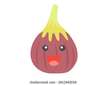 Illustration of fig fruit character.