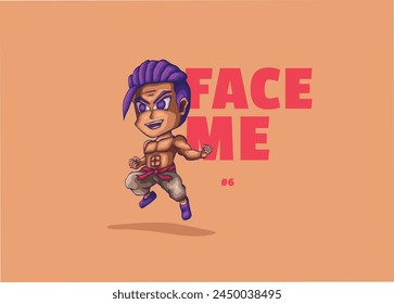 Illustration of Fighter, good for T-shirt print