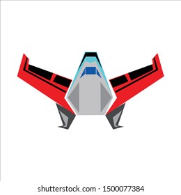 illustration of a fighter plane or spacecraft vector plane 