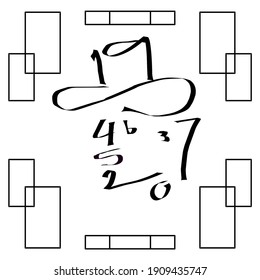 illustration of figures arranged into a face sketch