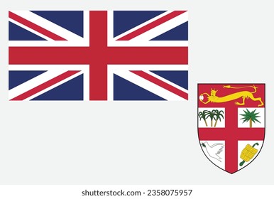 Illustration of Fiji Flag and Editable vector Fiji Country Flag