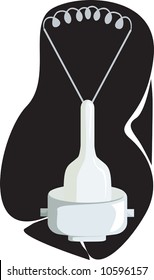 Illustration of Filament of a bulb 	