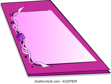 Illustration of file cover with design border	