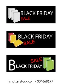 Illustration of File Folder or Office Folder on Black Friday Shopping Labels for Start Christmas Shopping Season.