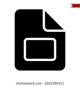 illustration of file glyph icon 