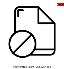 illustration of file line icon 