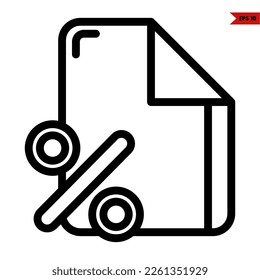 illustration of file line icon 