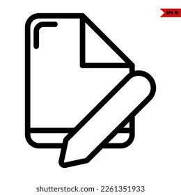 illustration of file line icon 