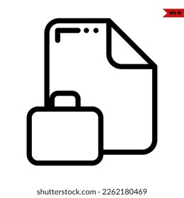 illustration of file line icon 