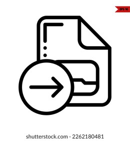 illustration of file line icon 