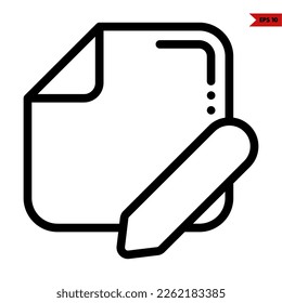illustration of file line icon 