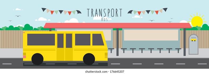 illustration file useful, which about transportation. (Bus)