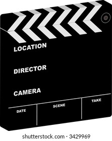 illustration of a film clapper with room to add your own cinema information