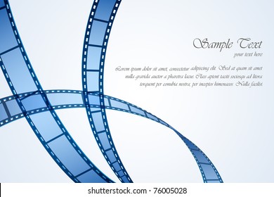 illustration of film reel stripe on abstract background