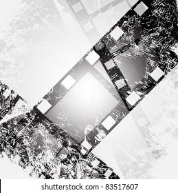illustration of film strip frame on abstract background
