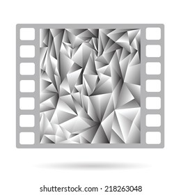  illustration with film strip on a white background for your design