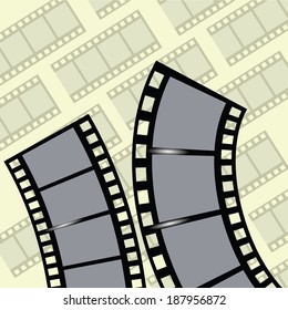 illustration with film strip for your design