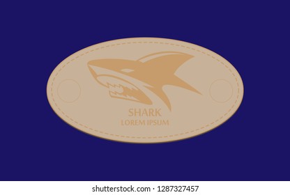 illustration fin fish vector logo icon shark