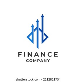 Illustration Finance growth company logo design vector