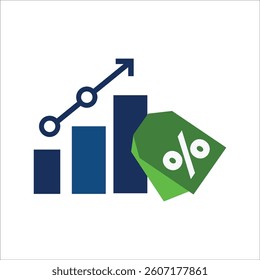 Illustration of financial data being analyzed or displayed on paper or screen.