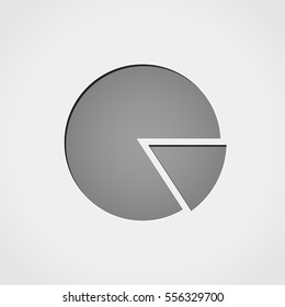 Illustration of financial pie grey icon