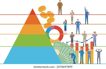 Illustration of the financial pyramid