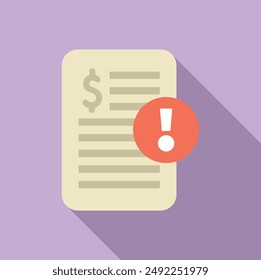 Illustration of a financial statement with an alert symbol, indicating a surprising cost