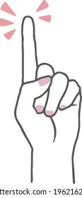 An illustration of a finger