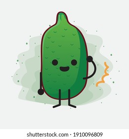 An illustration of Finger Lime Fruit Mascot Character