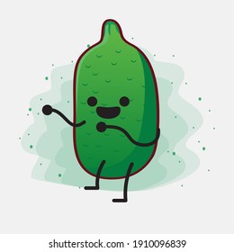 An illustration of Finger Lime Fruit Mascot Character