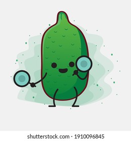 An illustration of Finger Lime Fruit Mascot Character