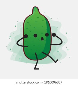 An illustration of Finger Lime Fruit Mascot Character