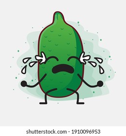An illustration of Finger Lime Fruit Mascot Character