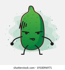 An illustration of Finger Lime Fruit Mascot Character