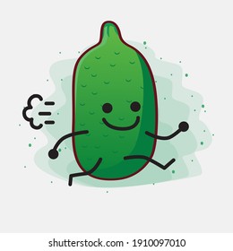 An illustration of Finger Lime Fruit Mascot Character