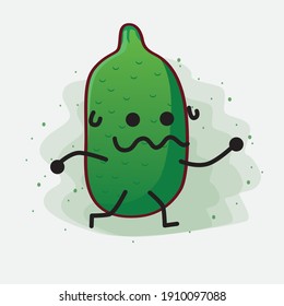 An illustration of Finger Lime Fruit Mascot Character