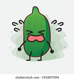 An illustration of Finger Lime Fruit Mascot Character