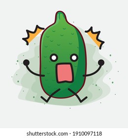 An illustration of Finger Lime Fruit Mascot Character