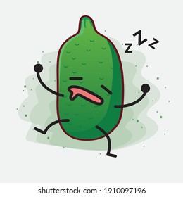 An illustration of Finger Lime Fruit Mascot Character