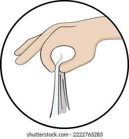 Ilustración de la pose del dedo, adecuada para efectos especiales en la aplicación web
