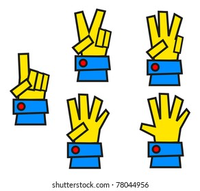 Illustration of finger set